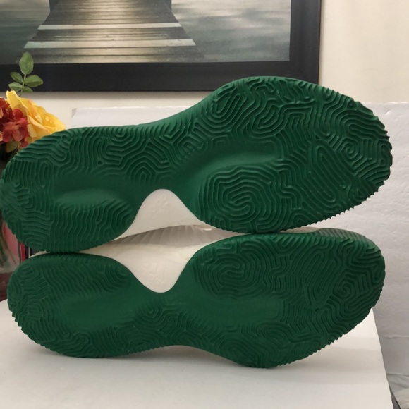 ADIDAS MIAMI HURRICANES TEAM-ISSUES WHITE & GREEN RUNNING SNEAKERS MENS SIZE 18 - Picture 14 of 16